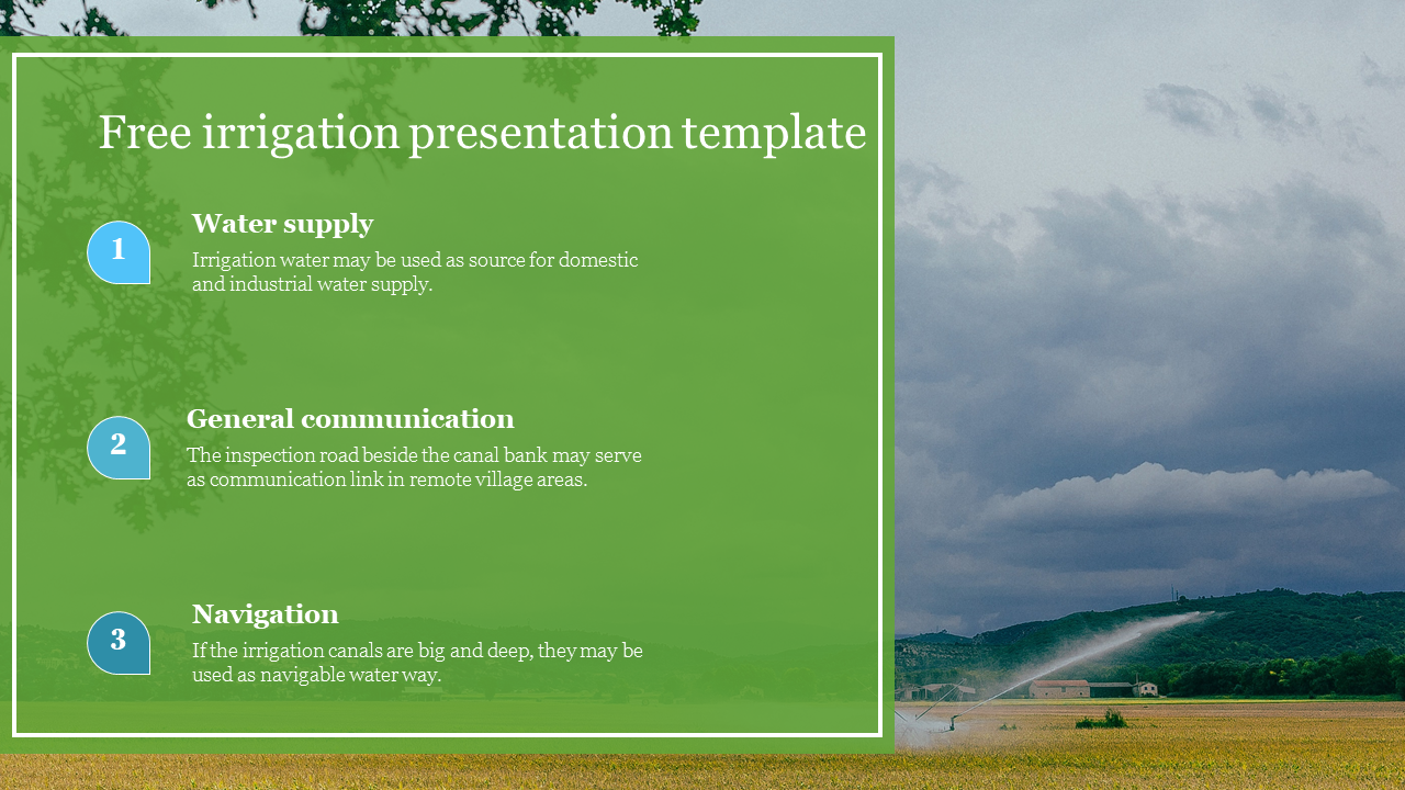 Free irrigation presentation template